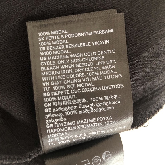 🎀 5/$25 H&M L.O.G.G. black vertical stripe modal shirt dress sz 0 - Picture 10 of 14